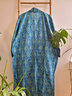 Pure Cotton Kimono-Blue Floral - Image 7