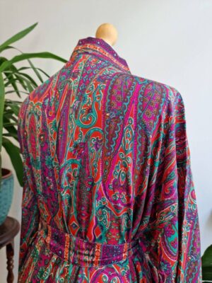 New Silk Sari Boho Kimono Persian Muti shade look - Image 3