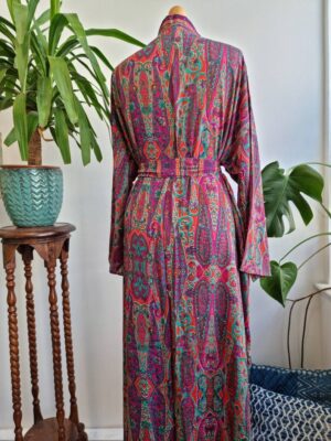 New Silk Sari Boho Kimono Persian Muti shade look - Image 5