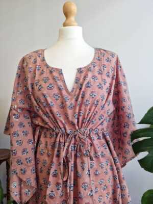 Pure Cotton Kaftan in warm and cool shades - Image 5