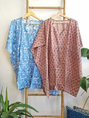 Pure Cotton Kaftan in warm and cool shades - Image 2