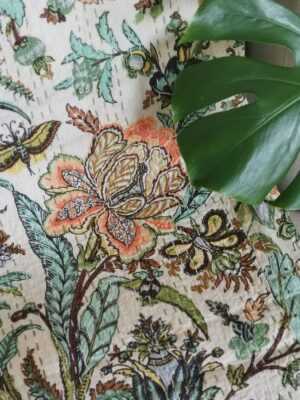 Kantha Pure Cotton Reversible Throw in Pastel White - Image 5