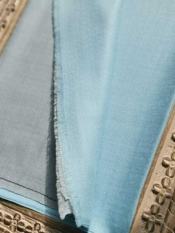 Wool Ombre Pashmina Unisex Reversible Scarf in Sky Blue Pastel
