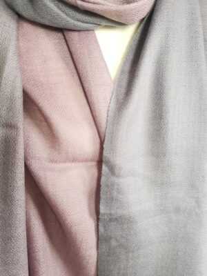 Wool Ombre Pashmina Unisex Reversible Scarf in Pastel Purple Blue - Image 5