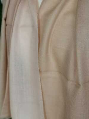 Fine Wool Ombre Pashmina Unisex Reversible Scarf in Neutral Blush - Image 3