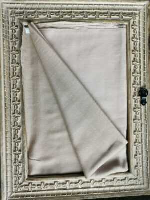Fine Wool Ombre Pashmina Unisex Reversible Scarf in Neutral Blush - Image 5