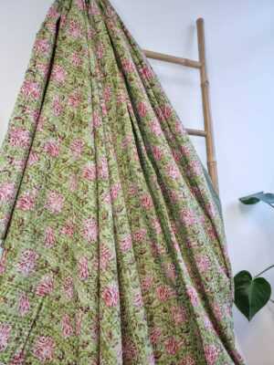 Kantha Pure Cotton Reversible Throw Elegant mix shade - Image 10