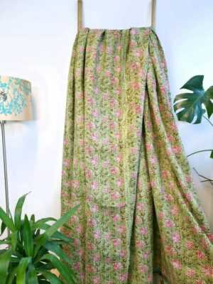 Kantha Pure Cotton Reversible Throw Elegant mix shade - Image 5