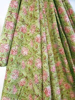 Kantha Pure Cotton Reversible Throw Elegant mix shade - Image 9