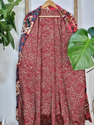 Beautiful Velvet Unisex Kimono in Patchwork print - Image 8