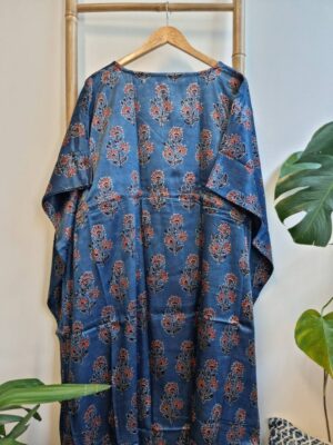 Mashru Silk Kaftan Ajrakh on Persian fabric - Image 7