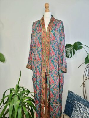 Classy New Silk Sari Kimono - Image 4