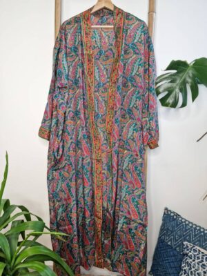 Classy New Silk Sari Kimono - Image 5