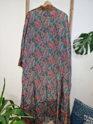 Classy New Silk Sari Kimono - Image 7