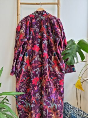 Velvet Unisex Kimono in rich exotic purple - Image 6