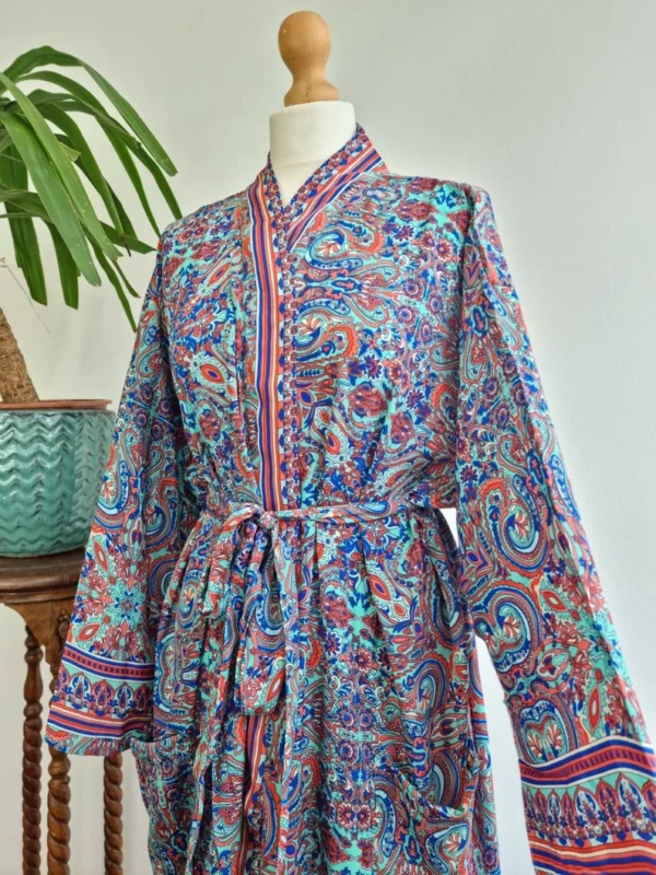New Silk Boho Kimono/Gown Ocean
