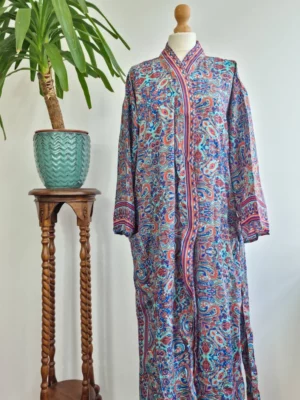 New Silk Boho Kimono/Gown Ocean - Image 3