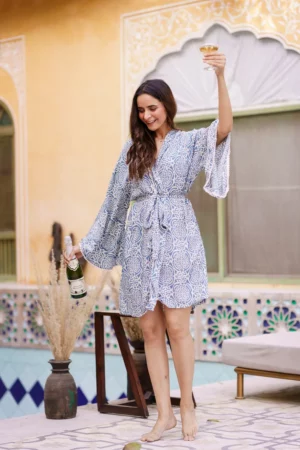 New Silk Boho Kimono in multiple shade - Image 8