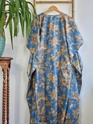 Comfy Cotton Kaftan Dress In Indian Block print - Image 5