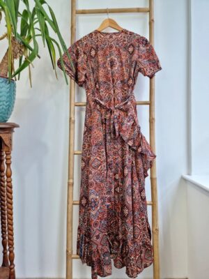 Long length Bohemian dress  In ajrak print - Image 6