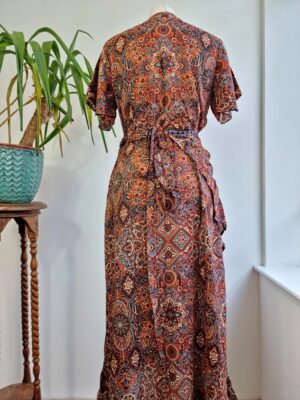 Long length Bohemian dress  In ajrak print - Image 7