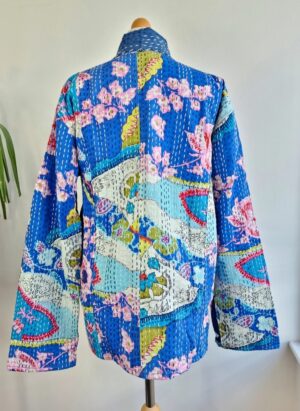 Beautiful mid length Kantha reversible jacket - Image 5