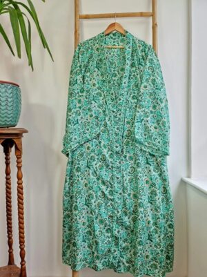 Plus Size Boho kimono in peppermint green - Image 4