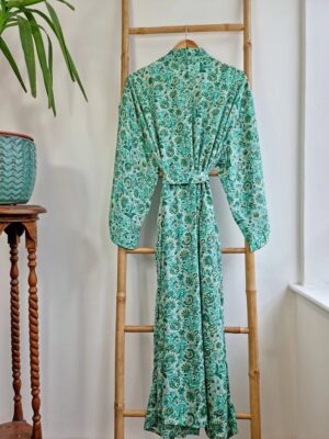 Plus Size Boho kimono in peppermint green - Image 6