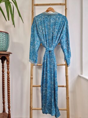 Plus Size bright blue Boho Kimono- unisex - Image 5