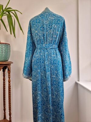 Plus Size bright blue Boho Kimono- unisex - Image 7
