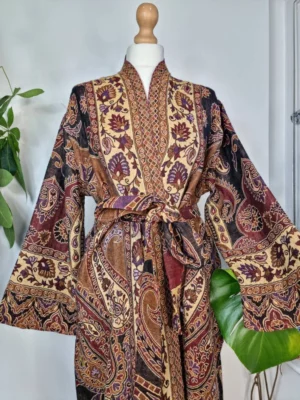 Luxury Pure Merino Boiled Wool in Black Beige Rust Red Purple Blossom - Image 7