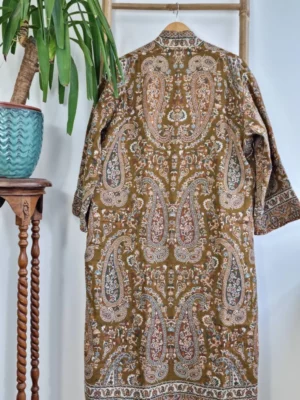 Merino Wool Floral Kimono Jacket - Unisex - Image 5
