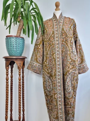 Merino Wool Floral Kimono Jacket - Unisex - Image 6