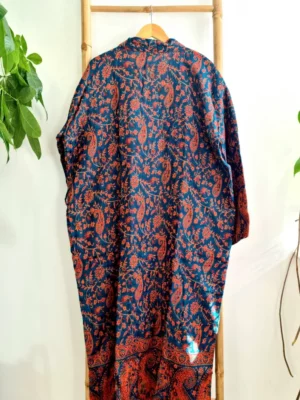 Unisex Yak Wool Kimono - shade of rusty orange - Image 3