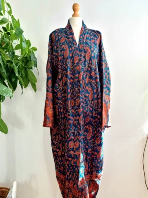 Unisex Yak Wool Kimono - shade of rusty orange - Image 5