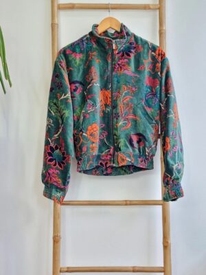 Luxury Velvet Boho Quirky Floral Layer Dinner Chic Jacket Bolero Festival Autumn Winter Christmas Gift | Elegant Royal Emerald Green - Image 3