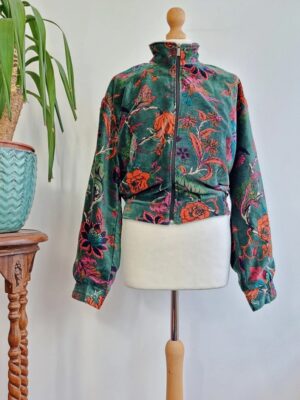 Luxury Velvet Boho Quirky Floral Layer Dinner Chic Jacket Bolero Festival Autumn Winter Christmas Gift | Elegant Royal Emerald Green - Image 6