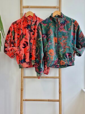 Luxury Velvet Boho Quirky Floral Layer Dinner Chic Jacket Bolero Festival Autumn Winter Christmas Gift | Elegant Royal Emerald Green - Image 7