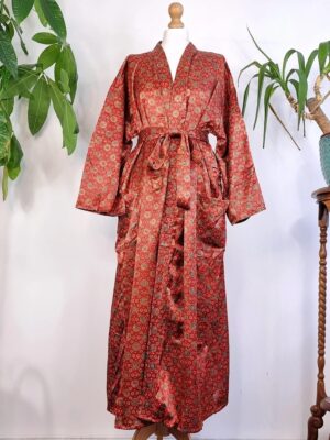 Gorgeous Persian inspired ajrakh print Simply onto Mashru is the Best of Both Fabric worlds , Silk and Cotton. - Image 3