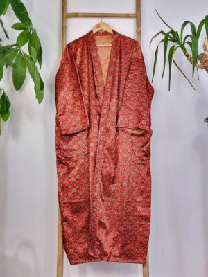 Gorgeous Persian inspired ajrakh print Simply onto Mashru is the Best of Both Fabric worlds , Silk and Cotton. - Image 4