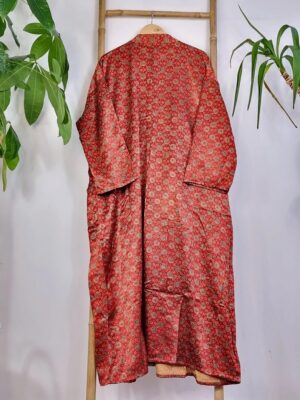 Gorgeous Persian inspired ajrakh print Simply onto Mashru is the Best of Both Fabric worlds , Silk and Cotton. - Image 5