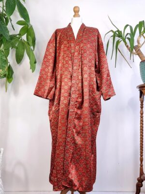 Gorgeous Persian inspired ajrakh print Simply onto Mashru is the Best of Both Fabric worlds , Silk and Cotton. - Image 6