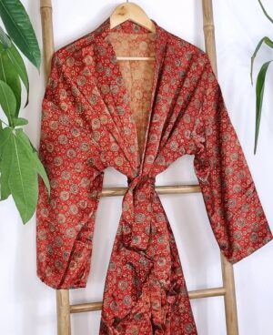 Gorgeous Persian inspired ajrakh print Simply onto Mashru is the Best of Both Fabric worlds , Silk and Cotton. - Image 7