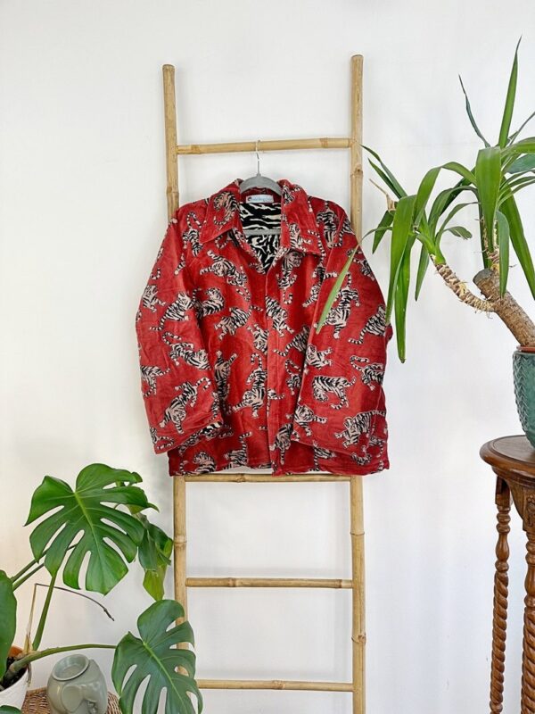 Unisex Bolero Velvet Short Jacket Spring Boho Special Love Gift | Classic Tiger Cheetah Carrot Hue Red Black Stripe | Quirky Urban Festival