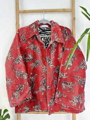Unisex Bolero Velvet Short Jacket Spring Boho Special Love Gift | Classic Tiger Cheetah Carrot Hue Red Black Stripe | Quirky Urban Festival - Image 5