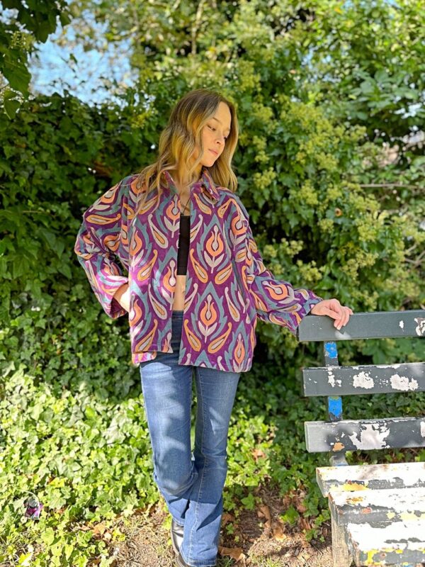 Velvet Suzani Artisan Hand Embroidered Short Bolero Jacket | Autumn Winter Boho Gypsy | Luxury Special Gift | Purple Peach Slate Blue Taupe