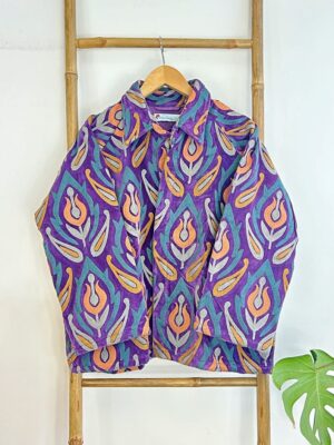 Velvet Suzani Artisan Hand Embroidered Short Bolero Jacket | Autumn Winter Boho Gypsy | Luxury Special Gift | Purple Peach Slate Blue Taupe - Image 3