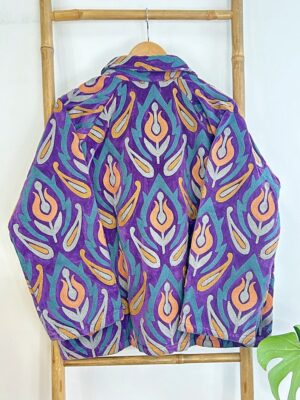 Velvet Suzani Artisan Hand Embroidered Short Bolero Jacket | Autumn Winter Boho Gypsy | Luxury Special Gift | Purple Peach Slate Blue Taupe - Image 4