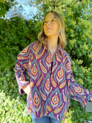 Velvet Suzani Artisan Hand Embroidered Short Bolero Jacket | Autumn Winter Boho Gypsy | Luxury Special Gift | Purple Peach Slate Blue Taupe - Image 6