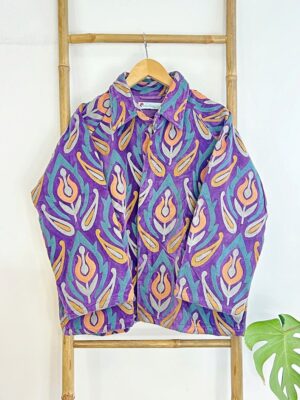 Velvet Suzani Artisan Hand Embroidered Short Bolero Jacket | Autumn Winter Boho Gypsy | Luxury Special Gift | Purple Peach Slate Blue Taupe - Image 9